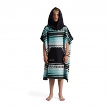 Nomadix Poncho Baja z kapturem (miękki, szybko schnący, nie przyczepiający się piasku/włosów zwierząt) niebieski 89x79cm dziecięcy